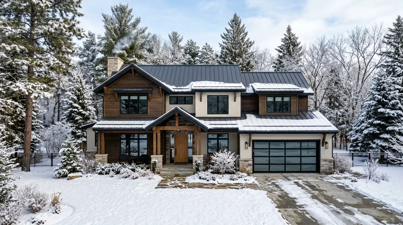 Roofing professional inspecting an Ohio home